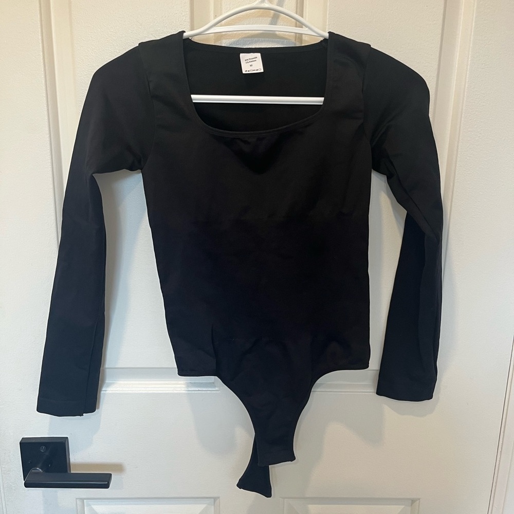 Black Long Sleeve Bodysuit Size M